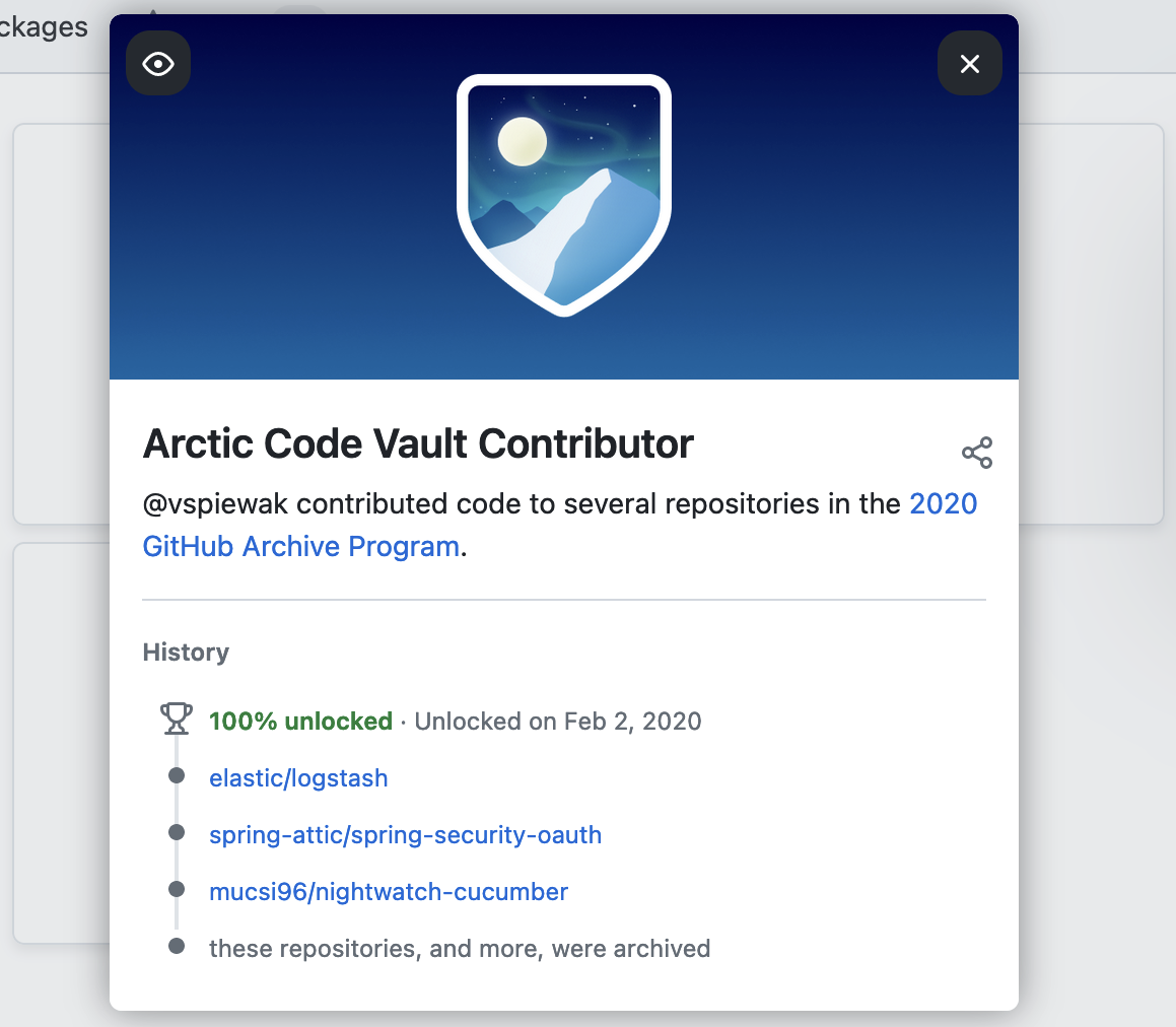 Artic Code Vault Badge