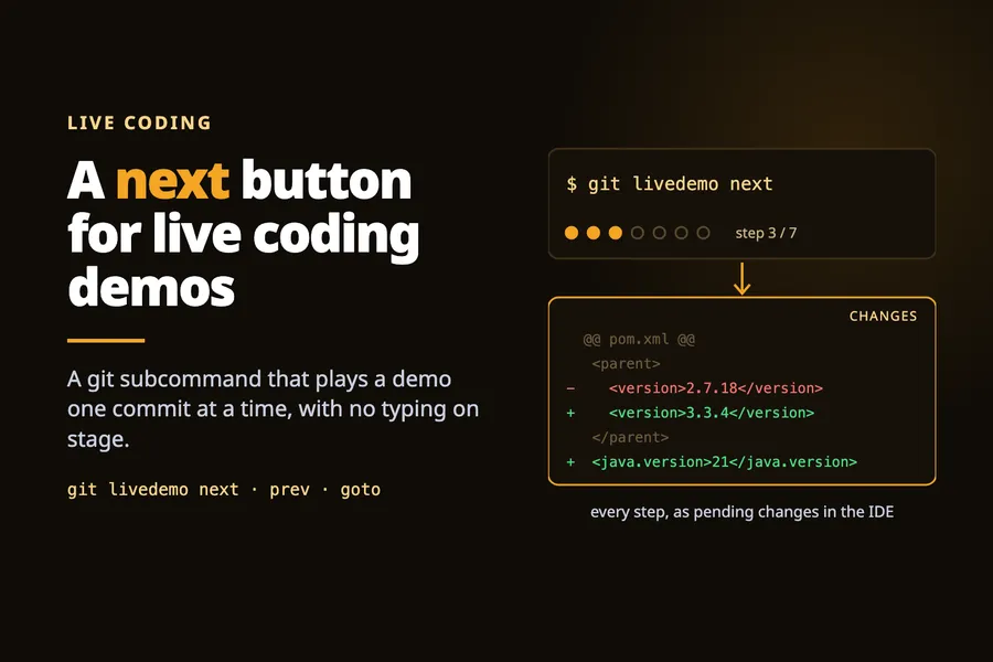A next button for live coding demos